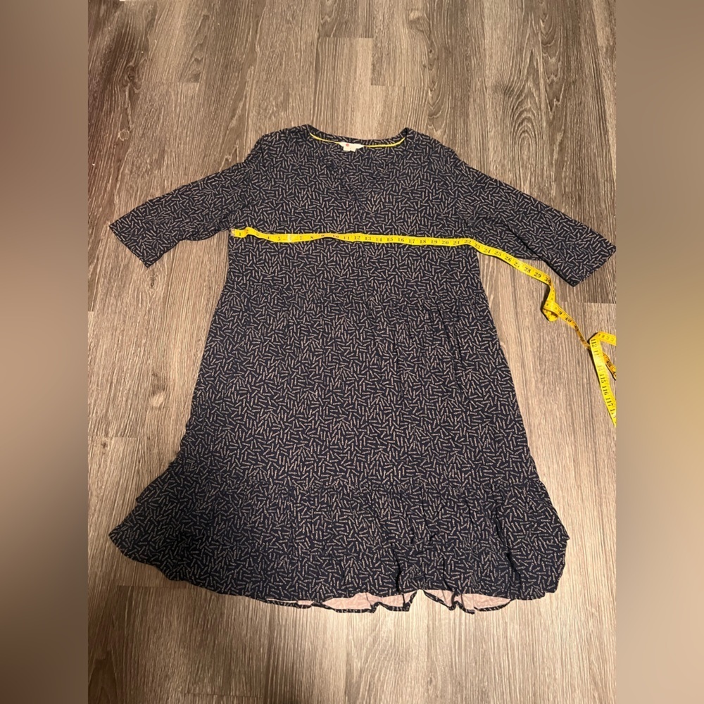 Boden Silver and Blue Ruffled Tiered Midi Dress - Picture 3 of 7